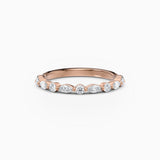 Round & Marquise Diamond Wedding Band