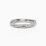 Twisted Diamond Wedding Band