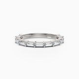 Three Quarter Baguette Diamond Wedding Band