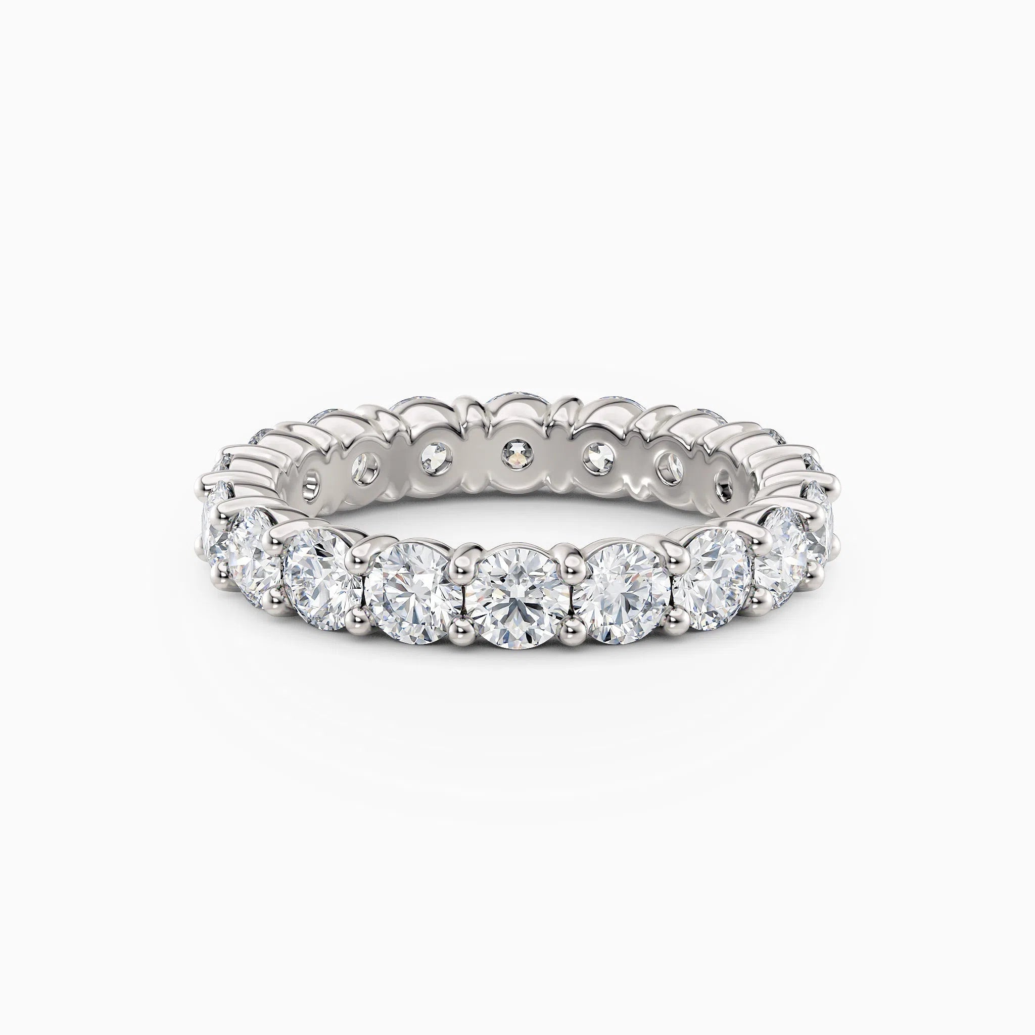 3.5mm Round Diamond Eternity Wedding Band