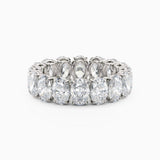 Four Prong Oval Diamond Eternity Wedding Band