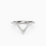 V-Shaped Diamond Wedding Band
