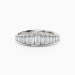 Descending Tiara Baguette Wedding Band