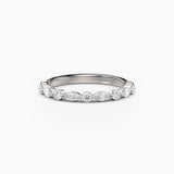 Round & Marquise Diamond Wedding Band