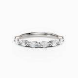 Single Prong Marquise Diamond Wedding Band