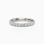 2.4mm French Cut Eternity Wedding Band