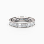 Emerald Cut End-to-End Diamond Eternity Wedding Band