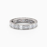 Emerald Cut End-to-End Diamond Eternity Wedding Band
