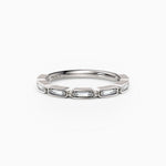 Bezel Set Baguette Diamond Wedding Band
