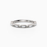 Bezel Set Baguette Diamond Wedding Band