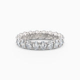 Vertical Oval Diamond Eternity Wedding Band