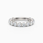 3.2mm Single Prong Round Diamond Eternity Wedding Band
