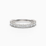Single Prong Petite Round Diamond Wedding Band