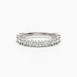 Single Prong Petite Round Diamond Wedding Band