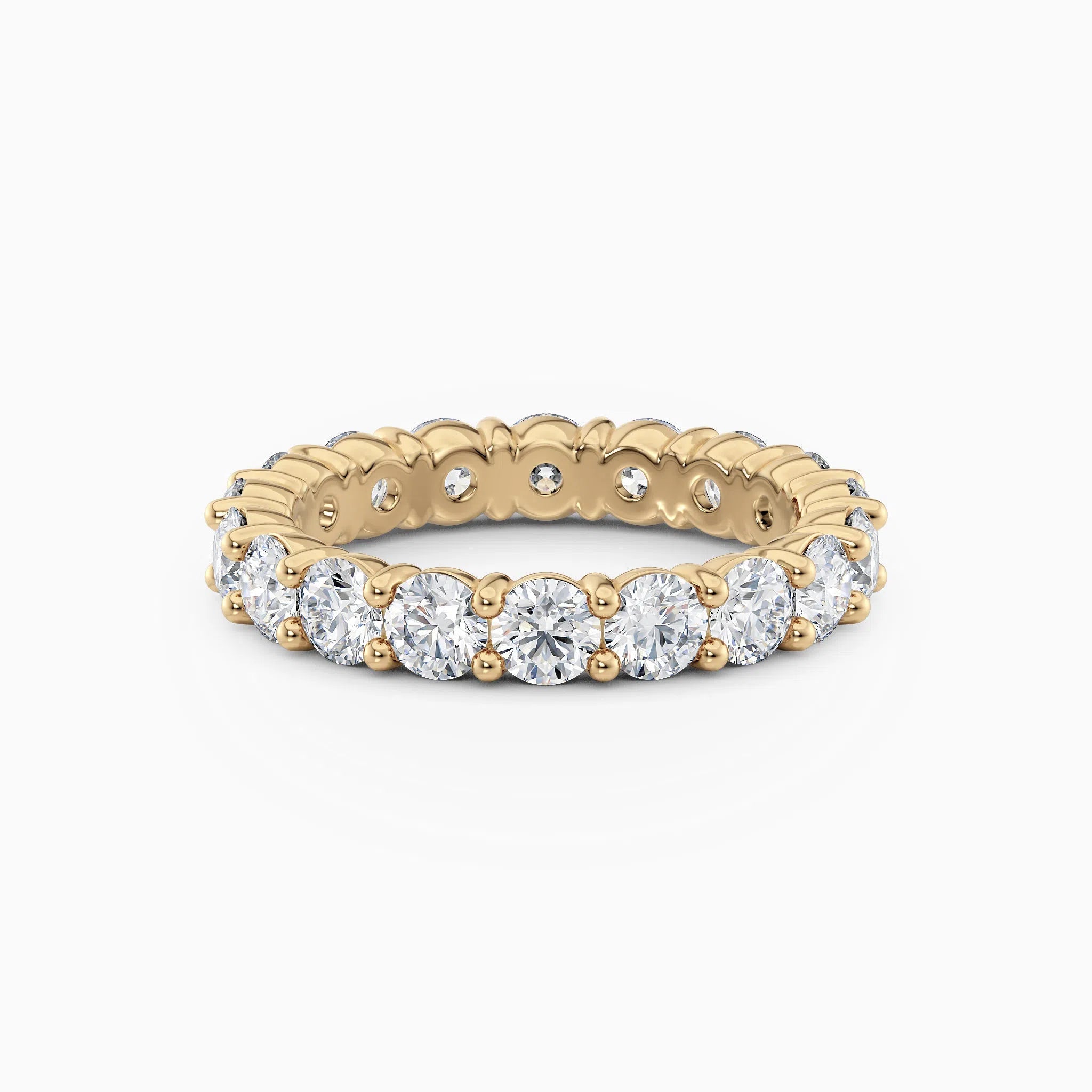 3.5mm Round Diamond Eternity Wedding Band