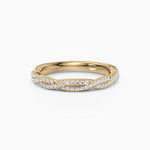 Twisted Diamond Wedding Band
