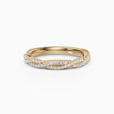 Twisted Diamond Wedding Band