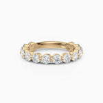 3.2mm Single Prong Round Diamond Eternity Wedding Band