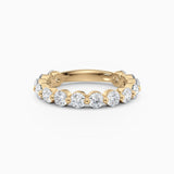 3.2mm Single Prong Round Diamond Eternity Wedding Band