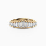 Descending Tiara Baguette Wedding Band