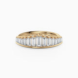 Descending Tiara Baguette Wedding Band