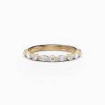 Round & Marquise Diamond Wedding Band