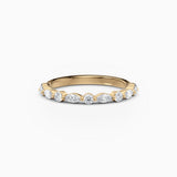 Round & Marquise Diamond Wedding Band