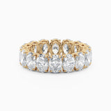 Four Prong Oval Diamond Eternity Wedding Band