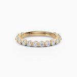 2.5 mm Single Prong Round Diamond Eternity Wedding Band