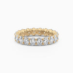 Vertical Oval Diamond Eternity Wedding Band