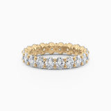 Vertical Oval Diamond Eternity Wedding Band