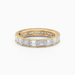 Emerald Cut End-to-End Diamond Eternity Wedding Band