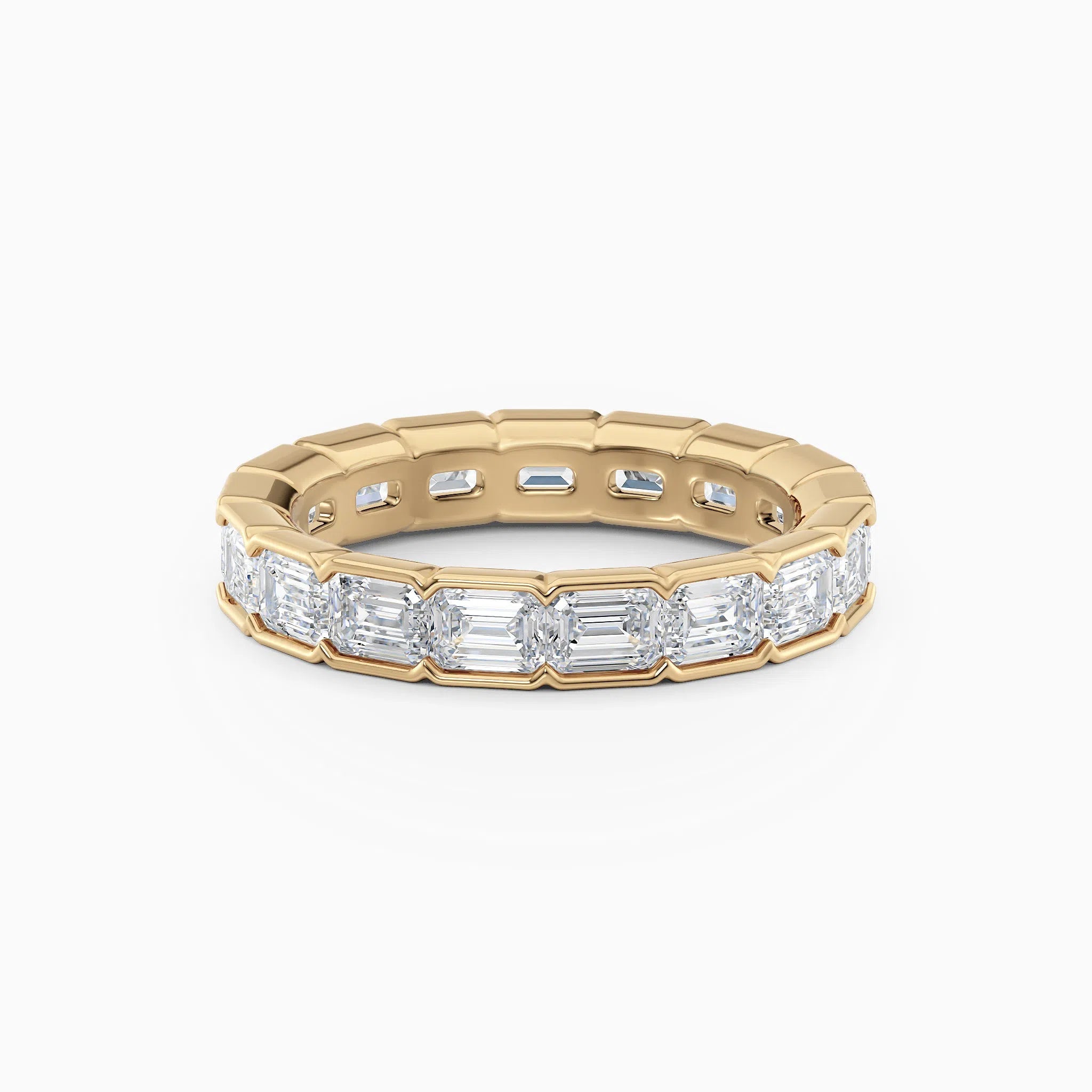 Emerald Cut End-to-End Diamond Eternity Wedding Band