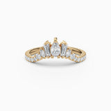 Pear, Baguette, Marquise, & Round Diamond Contoured Wedding Band