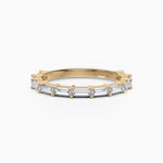 Three Quarter Baguette Diamond Wedding Band