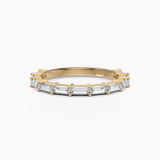 Three Quarter Baguette Diamond Wedding Band