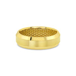 Men's Beveled Edge Gold Wedding Ring