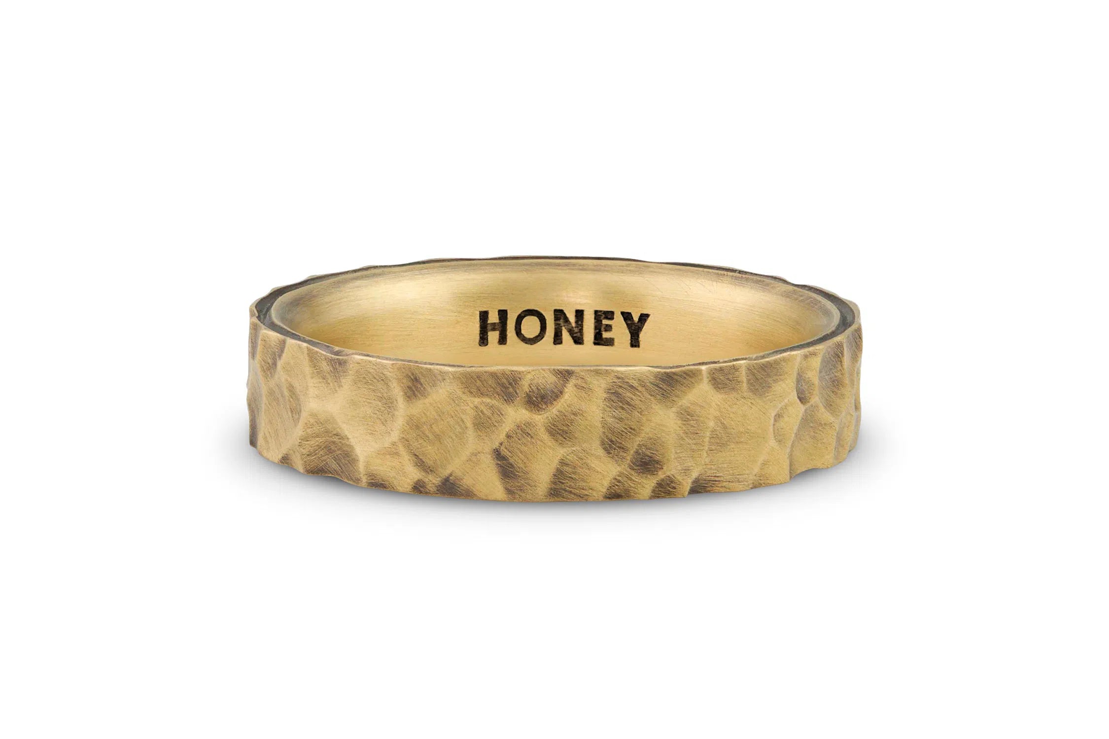 Hammered Gold Wedding Band - 5mm