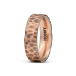 Men's Gold Hammered Wedding Band