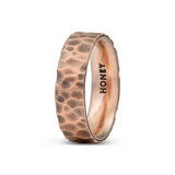 Men's Gold Hammered Wedding Band