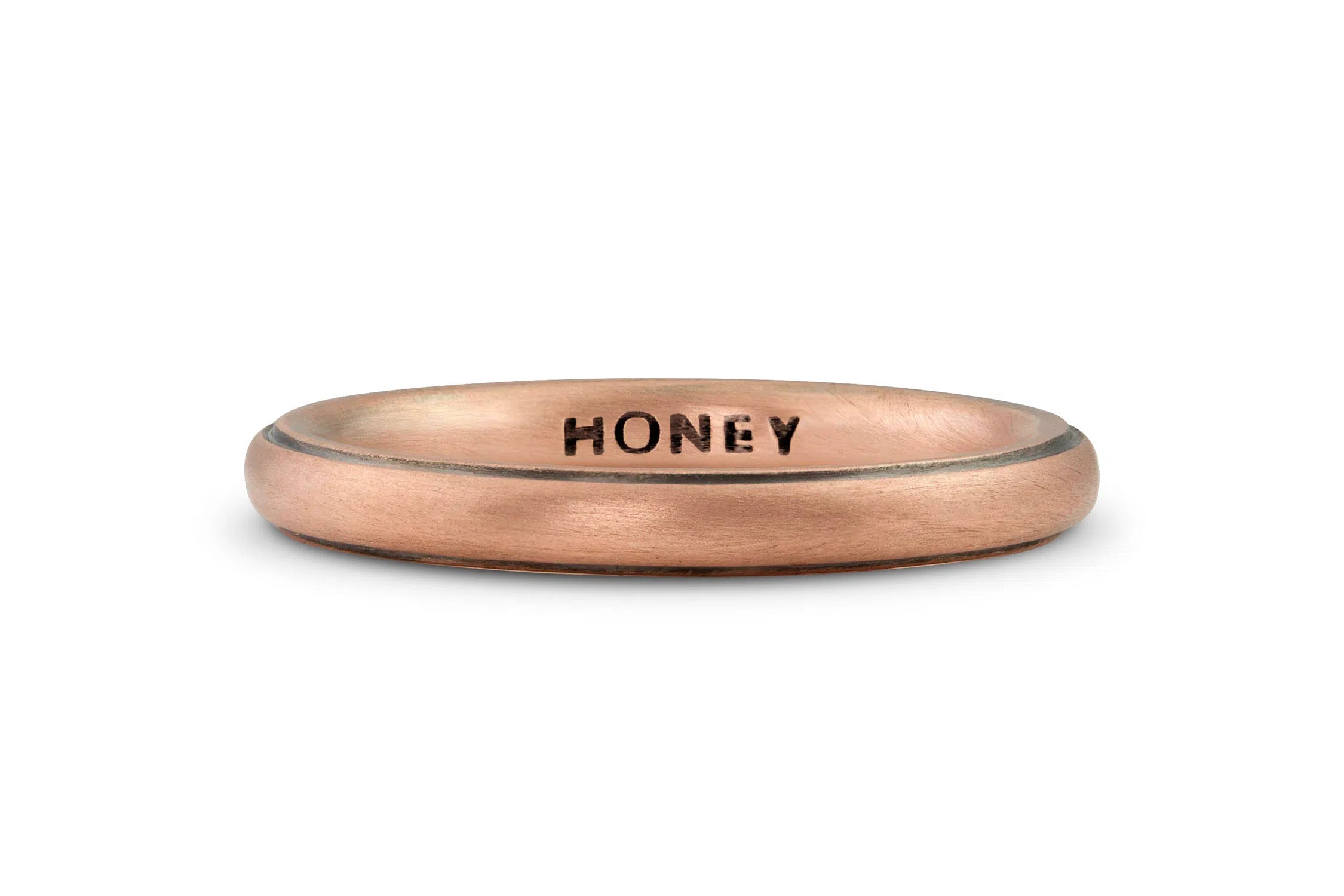 Men's Thin Striped Wedding Ring - 3mm