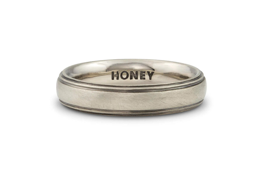 Men's Stripe Wedding Ring - 5mm