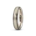 Men's Stripe Wedding Band - 5mm Gold