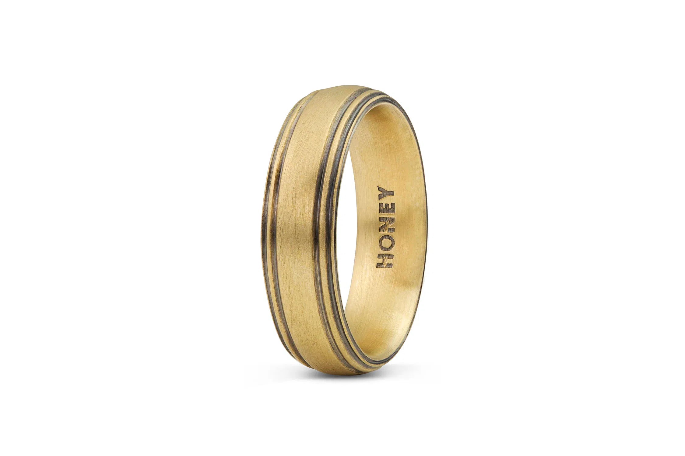 Men's Striped Wedding Band