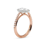Oval Pave Engagement Ring with Halo