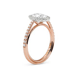 Oval Pave Engagement Ring with Halo