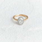 Halo Round Cut Cathedral Engagement Ring