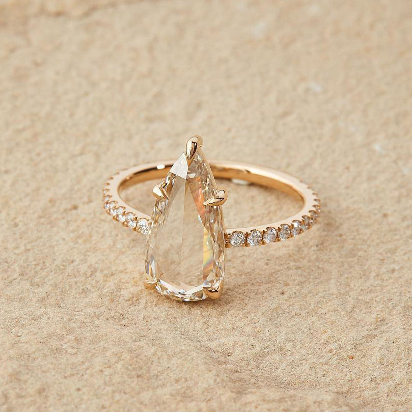 Champagne Teardrop with Pave Band.jpg__PID:0893459e-1e54-4fb7-b4aa-97255e265c0c