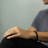 Men's Striped Gold Wedding Band - 6.5mm