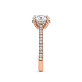 Pave Diamond Cathedral Set Engagement Ring